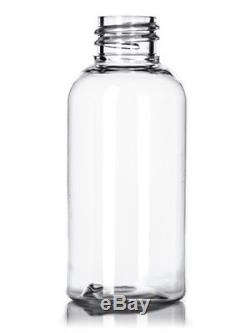 2oz Clear Boston Round Glass Bottles with High Quality Metal Caps