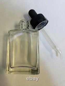 30ml Rectangular Clear Bottle With Child Resistant Black Dropper And Bent Tip