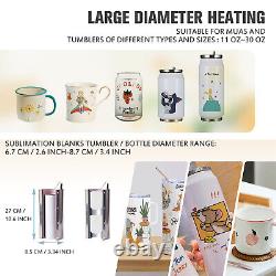 30oz Tumbler Heat Press Machine for 16/20/30 oz Skinny Tumblers Mug Glass Bottle