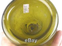 31169 Old Antique Black Glass Bottle Freeblown Wine Mallet Cylinder Pontil Onion