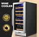 32 Bottle Dual Zone Wine Fridge Energy Saving&led Display Wine Refrigerator Cool