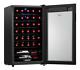 34-bottle Wine Cooler Glass Door Led Display Touch Control Slide-out Shelves New