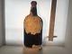 34# C. 1700's-1800's Black Glass Blown Port Bottle Sea Salvaged Coral Artifact