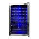 35 Bottles Freestanding Wine Cooler Glass Door Stainless Steel Frame Chiller