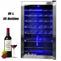 35 Bottles Wine Beer Drinks Fridge Cooler Chiller Refrigerator Stainless Steel