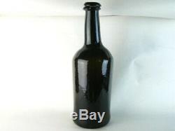 38586 Old Antique Bottle Freeblown Black Glass Wine Pontil English Mallet