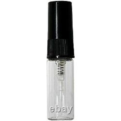 3ml Empty Perfume Clear Glass Bottles Mini Black Atomizer Spray Refillable