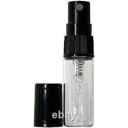 3ml Empty Perfume Clear Glass Bottles Mini Black Atomizer Spray Refillable