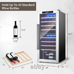 43 Bottle Wine Cooler Refrigerator Dual Zone Wine Fridge for 43 Bottles of Wine