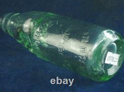 45770 Old Vintage Antique Glass Bottle Codd Patent Black Marble Edinburgh 6oz