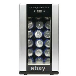 4 BOTTLES Beverage Mini Refrigerator Wine Cooler LED display Tempered glass