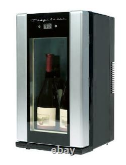 4 BOTTLES Beverage Mini Refrigerator Wine Cooler LED display Tempered glass