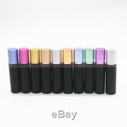 50X500X 10ml Black THICK Glass Roll On Bottles Roller Ball for Essential Oils