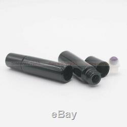 50X500X 10ml Black THICK Glass Roll On Bottles Roller Ball for Essential Oils