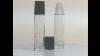 50ml 1 7 Oz Tall Roll On Cylinder Clear Glass Bottle With Black Cap