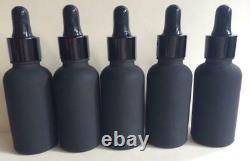 50pcs 30ml Black Light-proof Glass Dropper Bottles TO Store Essential Oil