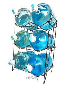 5 Gallon Water Bottle Shelf Rack Holder Dispenser Stand Storage For Glass