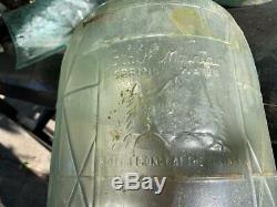 5 Gallon Water Glass Bottle Embossed San Francisco & San Carlos Black Mountain S