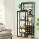 5-tier Wine Baker Rack With Glass Holder & Wine Storage For Kitchen Dining Room