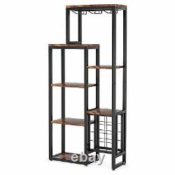 5-Tier Wine Baker Rack with Glass Holder & Wine Storage for Kitchen Dining Room