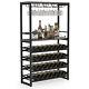 5-tier Wine Bakers Rack With Glass Holder Wine Bottle Organizer Shelf For Home