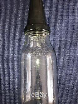 5 Vintage Antique Motor Oil Glass Bottles 1L+500ml With Metal Rack Australia