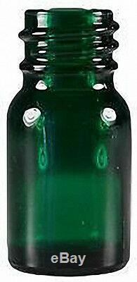 5 ml (1/6 oz) Mini Boston Round Green Glass Bottles withCaps (Lot of 1000)