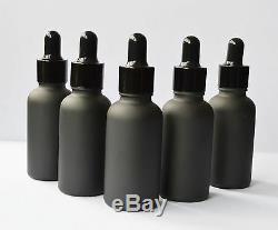 88ps 30ml Black Frosted light-proof Glass Dropper Bottle to store Oil New