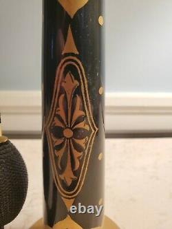 9 Antique Black & Gold Volupte Perfume Atomizer Bottle Art Deco Devilbiss