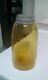 Amber Mason (cross) 1858 Quart Black Glass Swirls Fruit Jar Excellent Condition
