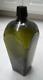 Antique 1870s Dark Olive A/k/a Black Glass Dutch Case Gin Bottle, 10.75h