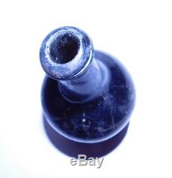 ANTIQUE 18th EARLY 19th Century SHIPWRECK Dutch Black Glass PORT WINE BOTTLE