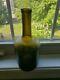 Antique Black Glass Bottle Mallet Black Glass Circa 1810 To 1830 9.25 Tall