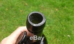 A Nice Early Sealed (HWC) Split Size English Black Glass Bottle (empty)