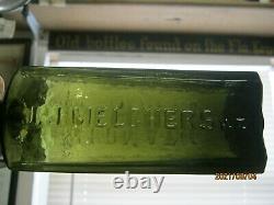 A Top Shelf Beauty J. J. Melchersolive Green Black Glass Aromatic Schnapps