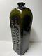 A. Van Hoboken Rotterdam Olive Green Black Glass Case Gin Bottle 10 3/4 Tall