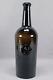 All Souls College Oxford England Applied Seal Black Glass Wine Bottle C. 1830s