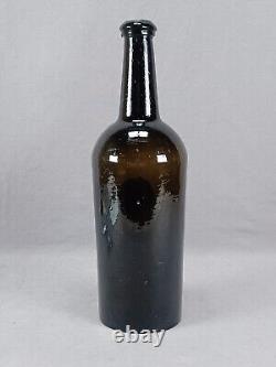 All Souls College Oxford England Applied Seal Black Glass Wine Bottle c. 1830s