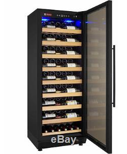 Allavino 115 Bottle Wine Cooler Refrigerator Black Glass Door Wine Cellar Fridge