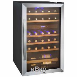 Allavino 29 Bottle Wine Cooler Refrigerator Stainless Steel Glass Door Dual Zone