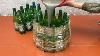 Amazing Idea Make Coffee Table And Chairs From Glass Bottle Old Tire And Cement Very Easy