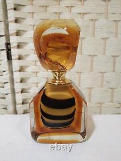 Amber Black Brown Swirl Glass Perfume Bottle 1943 Cl