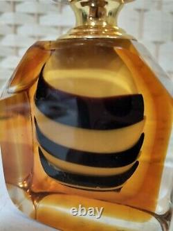 Amber Black Brown Swirl Glass Perfume Bottle 1943 Cl