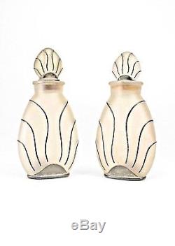 American Art Deco Frosted Glass Perfume Bottles (PRICED EACH)