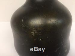 Antique 18thC (1720-1730) Black Glass ONION MALLET Bottle Rare with Crack