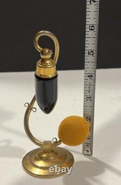 Antique ART DECO DEVILBISS BLACK DEBUTANT 1920's Vintage Perfume Bottle Atomizer