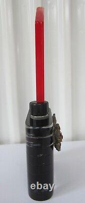 Antique Art Deco Perspex & Glass Perfume Scent Bottle + Stopper Black & Red