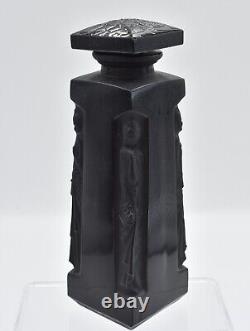 Antique Art Deco René Lalique Nymph Maidens Black Ambre D'Orsay Perfume Bottle