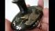 Antique Black Finish On Amethyst Glass With Enamel Bird Hp Perfume Bottle