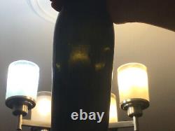 Antique Black Glass Pontil Bottle 3 Piece Hand Blown Rare Old Crude Bottle